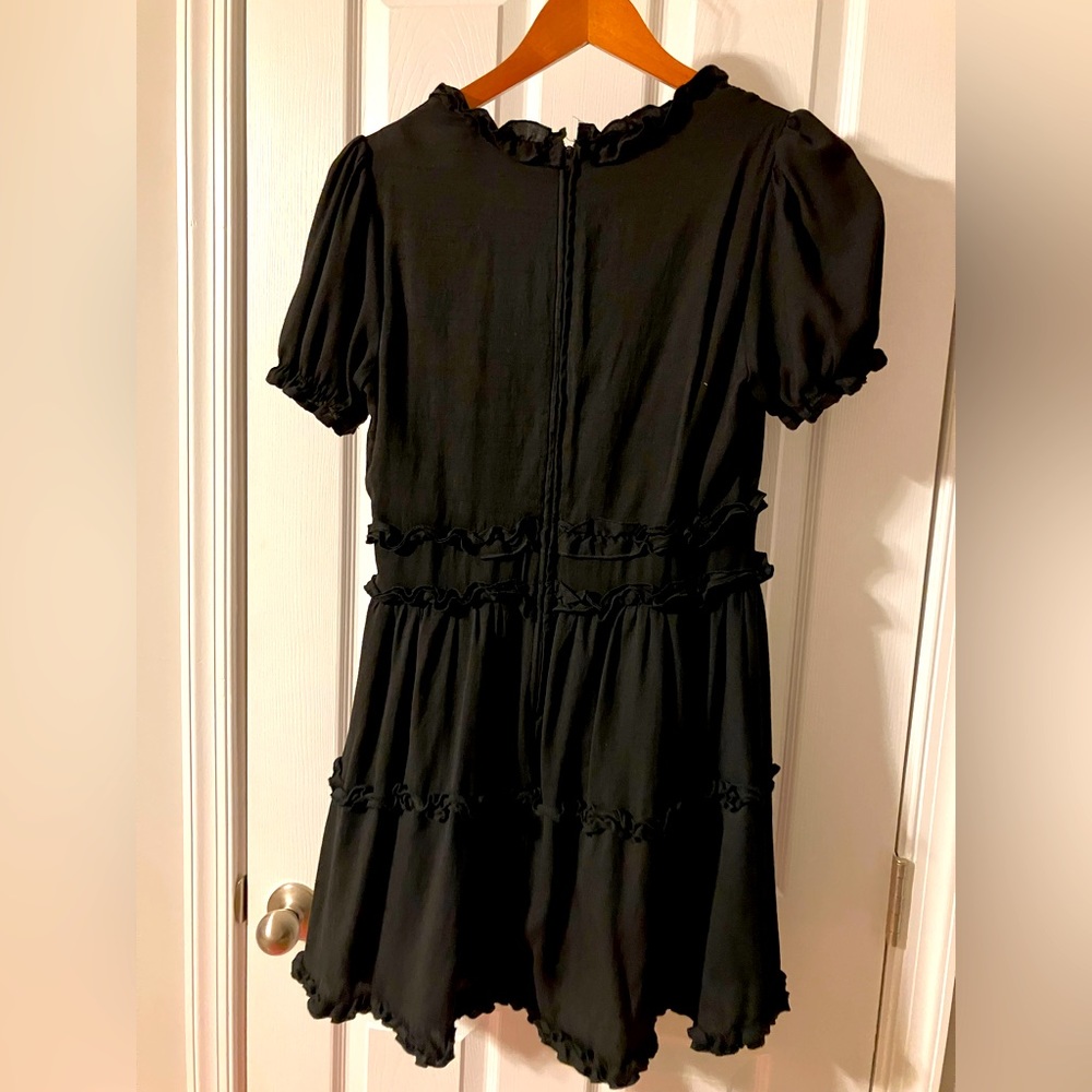TRIXXI Black Ruffle Mini Dress, Size L